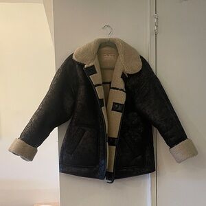 Free People Shearling Lined Reversible Jacket